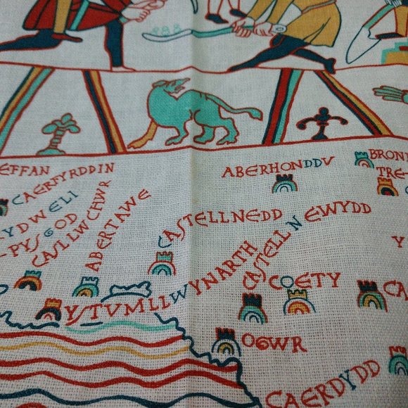 Norman Castles South Wale Linen Cotton Tea Towel England - Picture 3 of 6